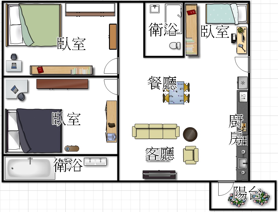 14米x9米房屋平设计图展示